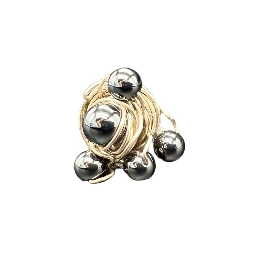 Anthracite Beaded Bracelet Adjustable Size - Picture 3 of 4